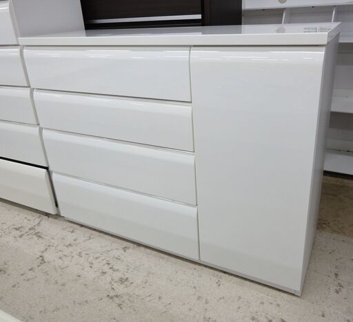 NITORI/ニトリ リビングチェスト ホワイト WISH3 120-4LC-WH【ユーズドユーズ名古屋天白店】 J435