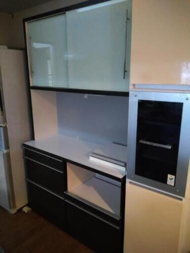 関家具 食器棚 ダークブラウン