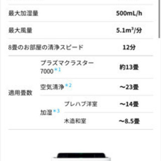 SHARP 空気清浄機　加湿機　新品　KC-L50-Wの画像