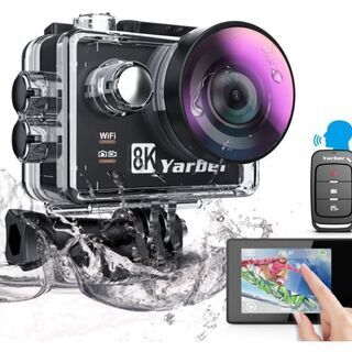 未使用】Yarberアクションカメラ 8K 20MP 40M防水 水中カメラ WiFi搭載