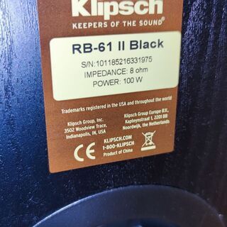 クリプシュ Klipsch Reference RB-61 ii ブラックの画像