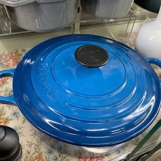 ルクルーゼ　両手鍋　ブルー