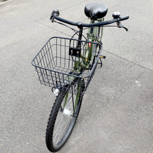 フォルテ　26インチ　モスグリーン　自転車　外装6段変速 26型　オートライト　ママチャリ