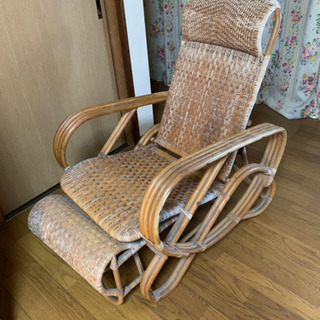 籐　リクライニング座椅子
