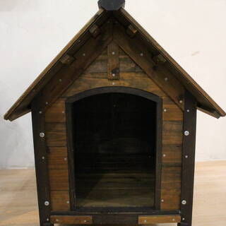 ウッド 犬小屋 高さ７０cm ログ犬舎 ログハウス風 中型犬用 木製