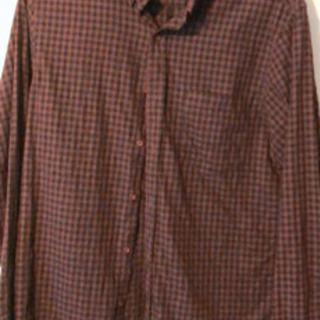 メンズ長袖チェックシャツ