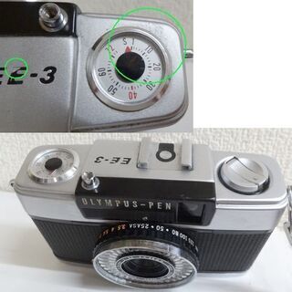 ジャンク扱・シャッター切れる★OLYMPUS-PEN オリンパスペン EE-3 D.Zuiko 28mm F3.5 赤ベロ出る　ハーフ コンパクト フィルムカメラ レンジファインダー ☆ PayPay(ペイペイ)決済可能 ☆ 札幌市 豊平区 平岸 アウトレットモノハウスの画像