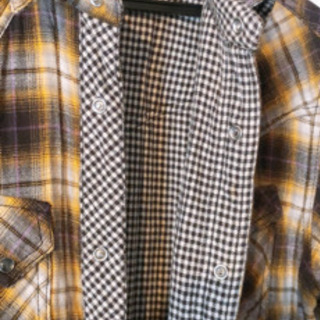 長袖シャツ　黄×黒の画像