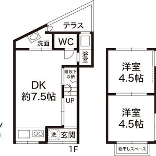 【2DKでお家賃共益費込42,000円ポッキリ❗️敷金・礼金なし...