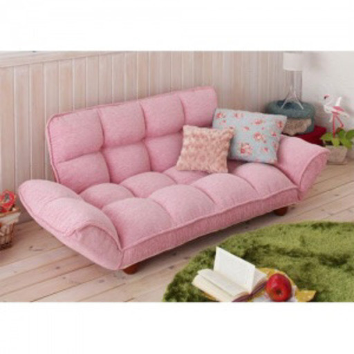 2人掛けリクライニングソファーピンク 8,250円