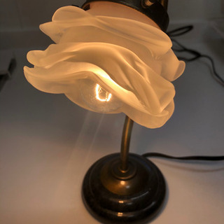 ライトスタンド☆レトロ☆ガラス製の画像