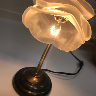 ライトスタンド☆レトロ☆ガラス製の画像