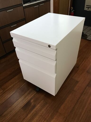 キャビネット オフィスワゴン(白)