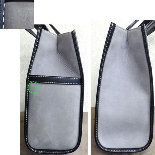 SOMES SADDLE ソメスサドル トートバッグ レザー×スエード ブラック×グレー 肩掛け可　革 黒 カバン  ☆ PayPay