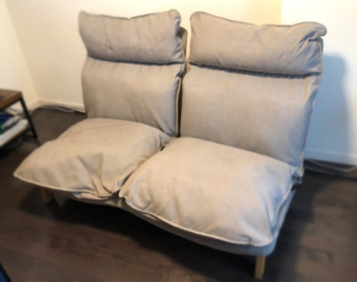 【無印良品】ハイバックリクライニングソファ　2シーター（2人掛け・ラブソファ・座椅子）ブラウン　値下げしました