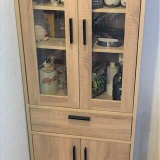 ナフコ　組み立て　食器棚　（組み立て済）