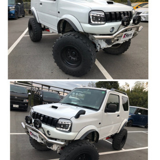 ジムニー XC 4wd 3ナンバー公認済み リフトアップ ボディアップ バンパーガード  リアヒッチメンバー  オーバーフェンダー の画像