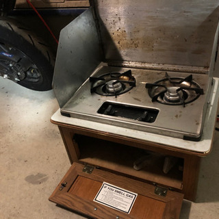 ビンテージ、ツーバーナー、キャンプ、グランピングに