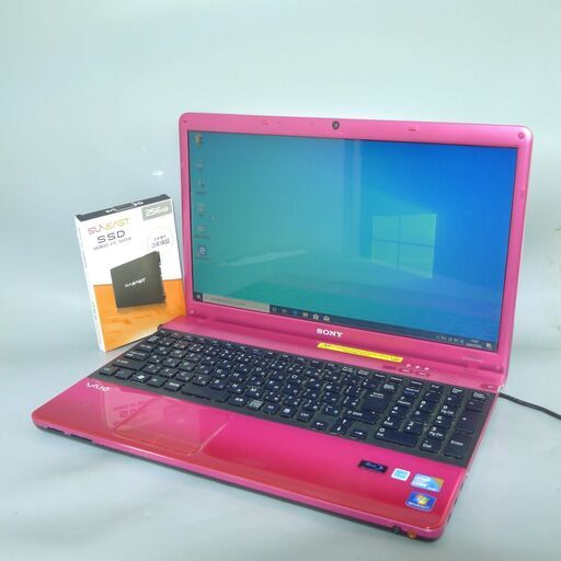 送料無料 新品SSD256GB ノートパソコン 中古良品 15.5型 SONY VAIO VPCEB29FJ Core i5 4GB BD-RE 無線 Bluetooth カメラ Windows10 LibreOffice