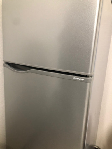 SHARP 2ドア冷蔵庫 118L SJ-H12B-S 2016年製