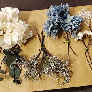 ヘアドレス　プリザーブドフラワー ドライフラワー　ブライダル　ウ...