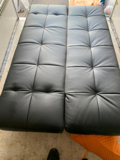 美品　ソファベッド　ブラック