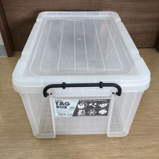 無料！プラケース☆TAGBOX☆シンワ☆蓋にワレ有☆容量29Lの画像