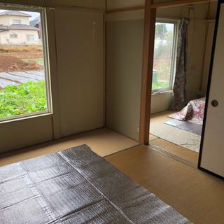 2DＫの賃貸、3万円、家庭菜園付き、ペットも相談可能、近くの広い森の山小屋利用も可能。 - 鉾田市