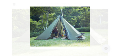 キャンプ用品　ティピーテント　レッドクリフ