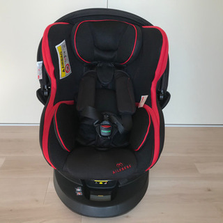 値下げ中　チャイルドシート　回転　エールべべ　黒赤　美品 取引中】AILBEBE チャイルドシート