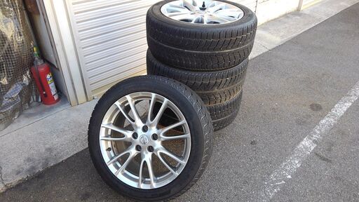 【値下げ】日産純正アルミ・スタッドレスタイヤ245/45R18　手渡し限定