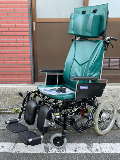 カワムラ KAWAMURA 介助用車いす KX16-42N1 座幅42cm 使用少なめ ティルト&リクライニング 美品