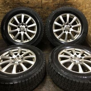 【DUNLOP WINTER MAXX WM02 215/65R16】スタッドレス【Weds JOKER 社外 16インチ 6.5J5HPCD114.3+53】エリシオン等　(VTB327) クレジットカード QR決済可能