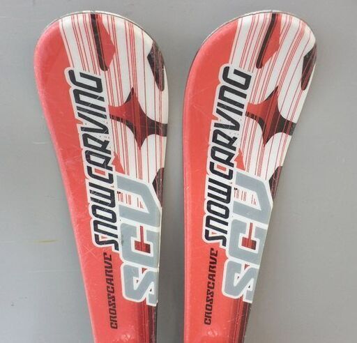 カービングスキー 100cm 3点セットCARVING スノーカービング  CROSSCARVE X8 赤系 子供用カービングスキー ストック付き ペイペイ対応 札幌市西区西野