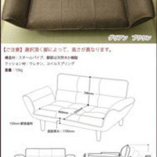 ソファベッド(しみアリ)の画像