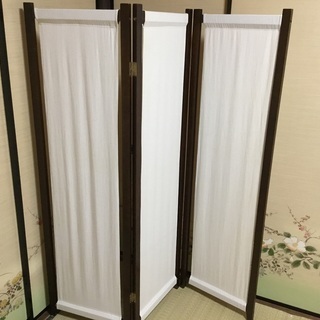 ★値下げしました★アンティーク　帆布式和モダン衝立
