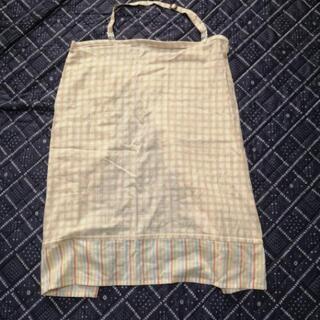 授乳用ケープ★ベージュチェック柄★美品