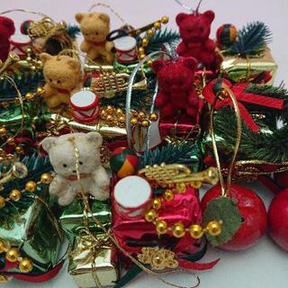 【値下げ】780円→598円クリスマスオーナメント★くまちゃん10個&リンゴ8個の画像
