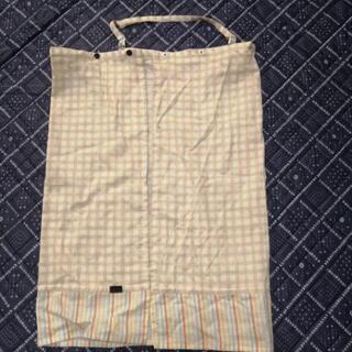 授乳用ケープ★ベージュチェック柄★美品の画像