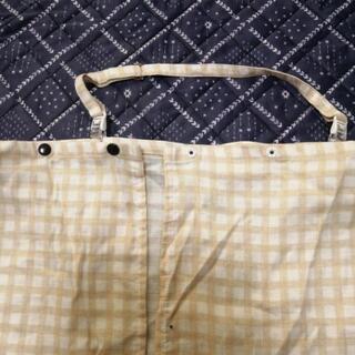 授乳用ケープ★ベージュチェック柄★美品の画像