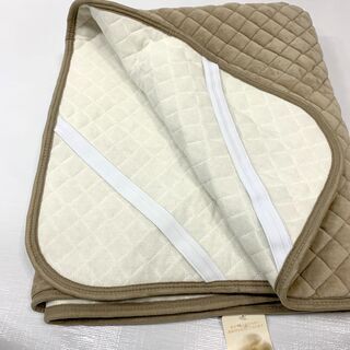 未使用品！ 京都西川 敷パッド セミダブル 120×205㎝ ベージュ系 キルティング 冬用 寝具  Fの画像