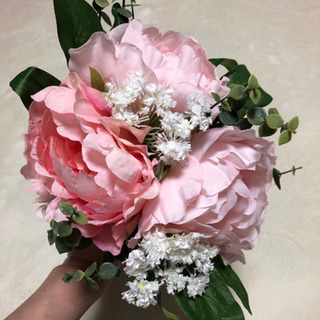 【IKEA】スミッカ　造花ブーケ3点セット　花瓶付きの画像