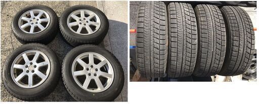 再値下げ　ブリザック  205/65R16 バリ溝 手渡し歓迎（無料配達あり） スバル レガシィ BLIZZAK VRX 205/65R16 2013年 8.5分山以上 エンケイ SYA-885 16×6½JJ オフセット+55 5H PCD100