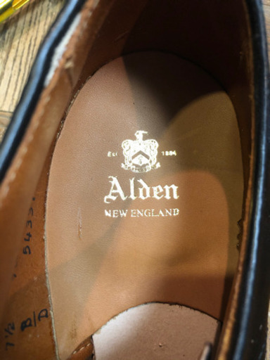 新品未使用⭐︎ALDEN  Vチップ 7 1/2 純正シューツリー&クリーム付き