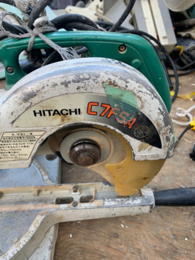 ☆日立　卓上スライド丸のこ　C7FSA　クロスカットソー　切断機　100V　