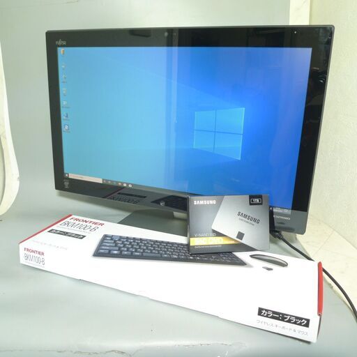 送料無料 新品SSD1TB 1台限定 中古良品 一体型PC 23インチ フルHD FH78/LD 第4世代Core i7 8GB ブルーレイ 無線 カメラ Windows10 LibreOffice