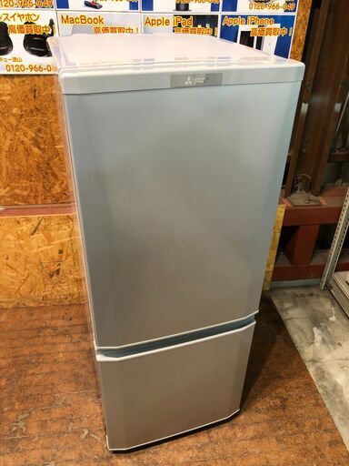 【管理KRR228】MITSUBISHI 2020年 MR-P15E-S1 146L 2ドア 冷凍冷蔵庫