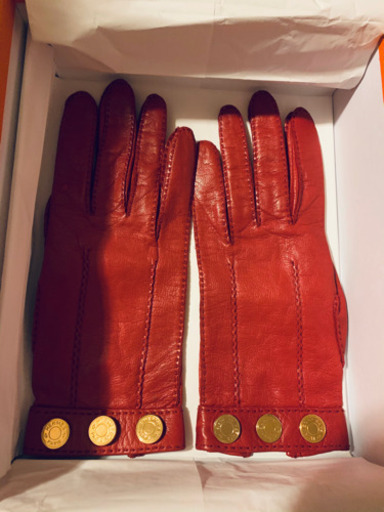 エルメス◼️グローブ◼️レッド系◼️サイズS