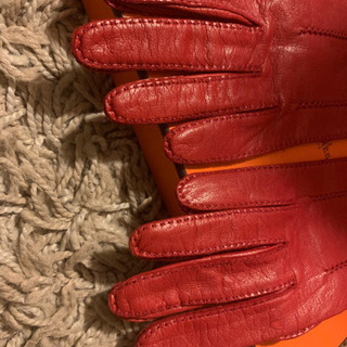 エルメス◼️グローブ◼️レッド系◼️サイズSの画像