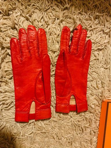 エルメス◼️グローブ◼️レッド系◼️サイズS